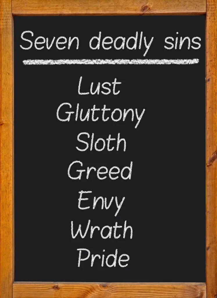 The Seven Deadly Sins List And Their Meanings