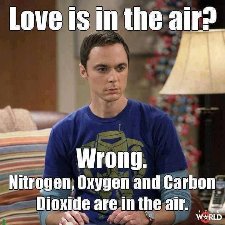 Love Is In The Air? We Agree With Sheldon On This One.