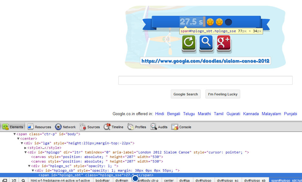 Hack Google Olympic Doodle 2